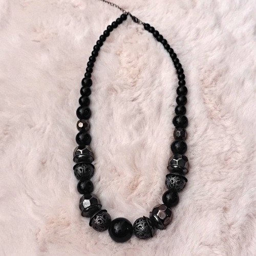 Black metal ball bead chain - ball/bead,