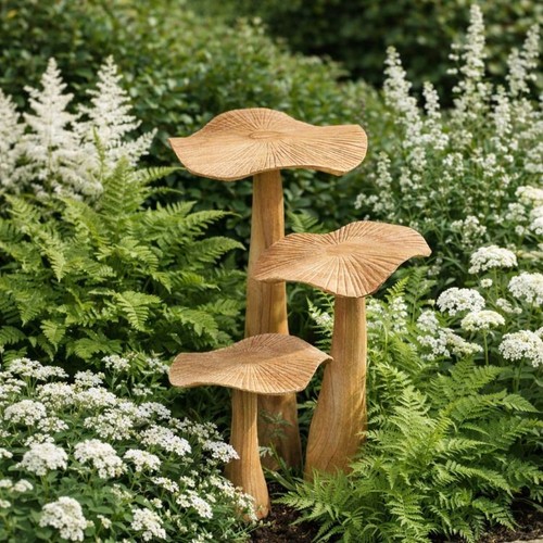 Wooden mushrooms handmade - wooden,