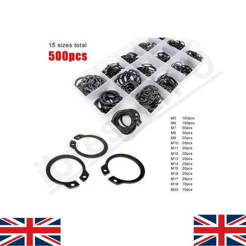 500pc mixed external circlip - mixed,