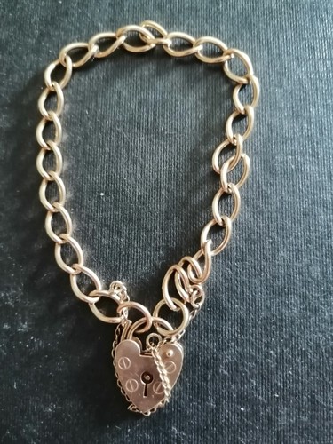 Solid 9ct gold padlock clasp - clasp, 7