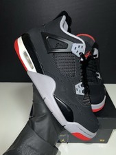 ✅ Nike Air Jordan IV Retro 4 OG Bred SIZE 6 GS | Black White Cement Thunder SB