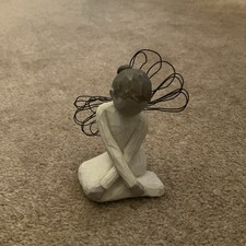 Willow Tree Serenity Angel Resin Ornament, by Susan Lordi, 9cm x 6cm x 5cm, VGC