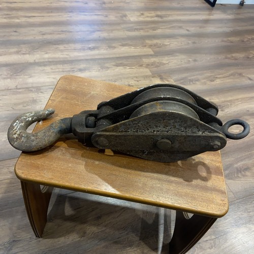 Wrought iron pulley - wrought,