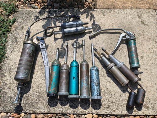 Vintage grease guns job lot - grease,