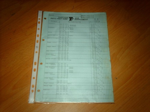 Thatcham parts guide - parts, peugeot