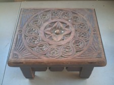 Small Vintage Wooden Milking Step Stool Rustic 10" x 9" x 6"