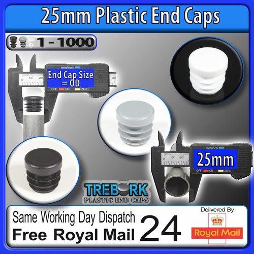25mm round plastic tube - round, end