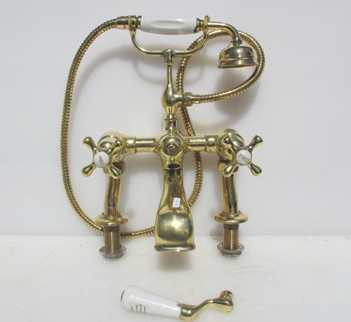 Antique brass bath mixer - brass,