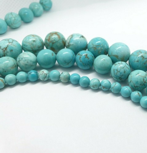 Turquoise beads 12mm - turquoise, round
