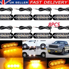 8Pcs 4 LED Amber Recovery