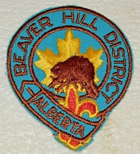 BEAVER HILL DISTRICT ALBERTA Boy Scout Uniform Badge Canadian ABB2A  MINT