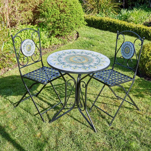 Round metal bistro - round, set