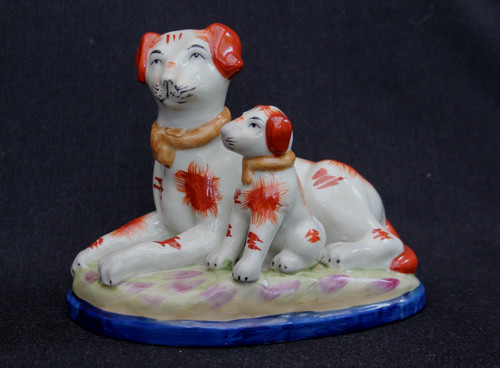 Old vintage staffordshire dog - vintage,
