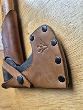 Matched leather sheath & overstrike protectors for Gransfors Bruk wildlife hatch