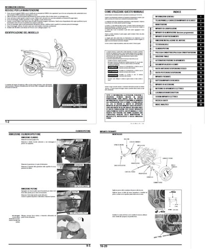 Manuale officina honda - sh, 125