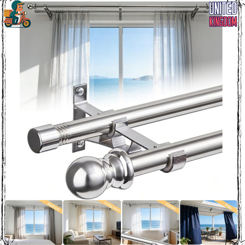 Double curtain poles - 2.5, cm