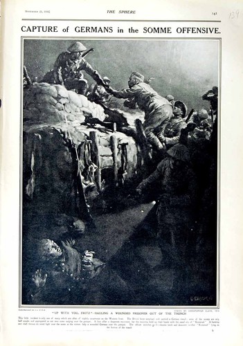 Original old antique print - old,