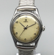 Vintage Omega Military 30T2S Cal 265 Watch Mens 32mm Silver Tone WW2 Manual Wind