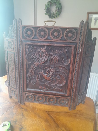 Hand carved antique wooden - carved,