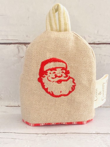 Santa fabric egg cosy - cosy, susie