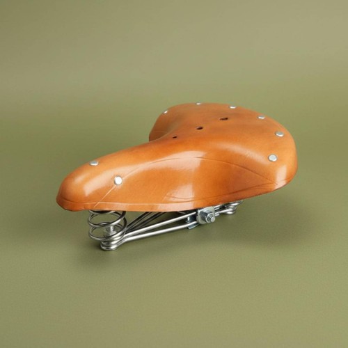 Vintage leather bike saddle - leather,