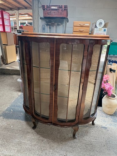 Bow fronted display cabinet - bow,