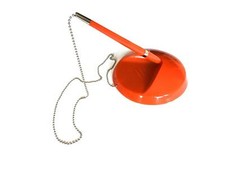 Red Reception Counter Pen on Chain - Bank Desk Shop