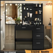 Black Dressing Table with LED
