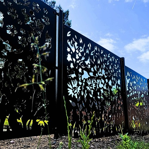 Metal garden fence panels 4 - garden,