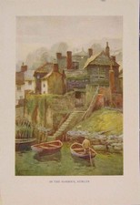 Original Old Antique Print