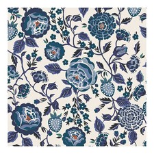 Cath Kidston Wallpaper Strawberry Garden Blue Floral