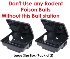 2 X RODENT BOX TRAP STATION -