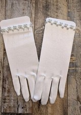 First Communion Gloves Pearl Trim New