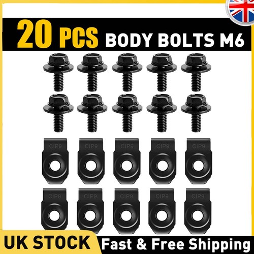 Body bolts nut clips - bolts&u-nut, m6-1.0