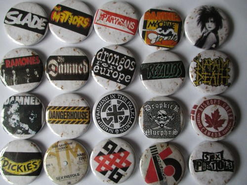 Large punk badge set - punk,