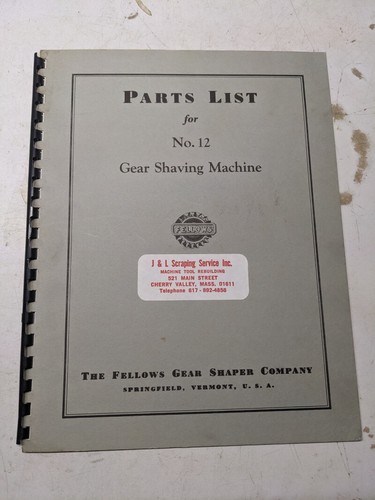 Fellows gear shaper - gear,