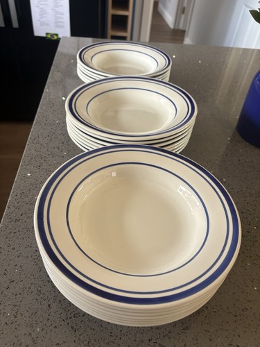 Churchill blue stripe rimmed - stripe,