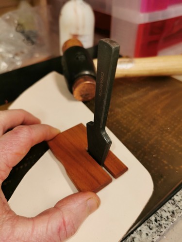 Leather workers pulling block - ,