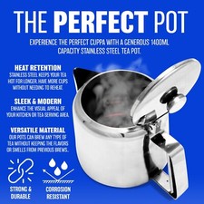 STAINLESS STEEL 16OZ TEA POT