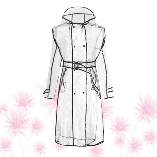 See through raincoat women - through,
