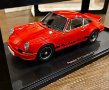 AUTOart 1/18 Porsche 911 Carrera RS 2.7 Coupe 1973 Orange Black Stripes Diecast