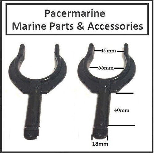Pair black oar rowlock - black,