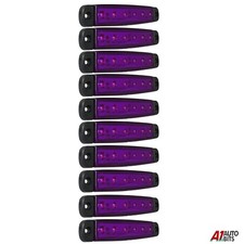 10 pcs PURPLE 12V 6 LED Side
