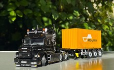 Scania 143 torpedo streamline + 20ft container "Mourik" WSI truck models 1:50