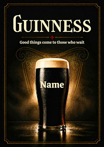 Personalised guinness black - personalised,