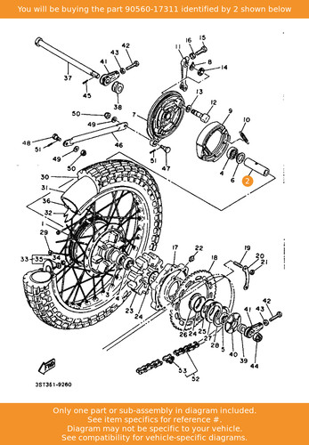 Yamaha spacer 90560 17311 oem - spacer,,