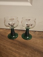  Green Beehive Wine Glass Gold