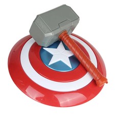 Kids Captain America Shield Toy Thor Hammer Action Figure Halloween Cosplay Prop