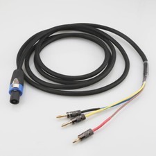 Speakon to 3 Wire Spade /Banana Sub Subwoofer Speaker Cable for REL/MJ Acoustics