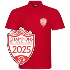 Liverpool 20 League Champions of England Polo Shirt 2025 Shankly Crest Fanmade